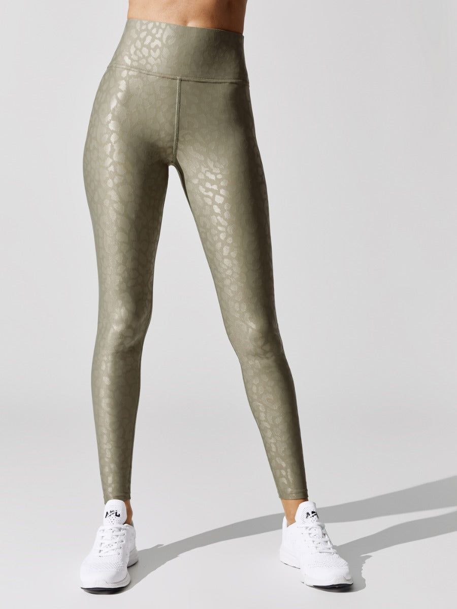High Rise Full-length Legging in Leopard Takara Shine - Utility Green sold by Carbon38 product image thumbnail 4