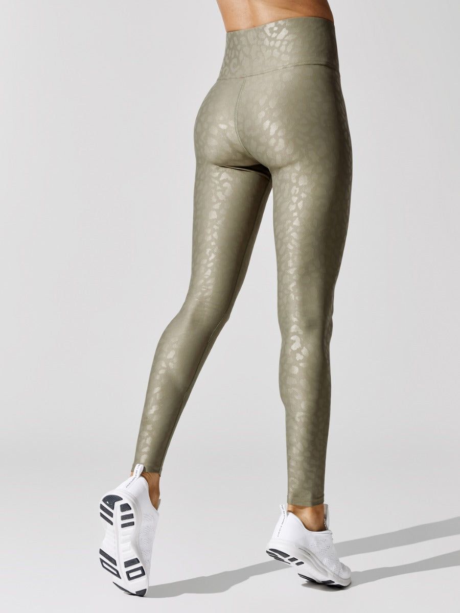High Rise Full-length Legging in Leopard Takara Shine - Utility Green sold by Carbon38 product image thumbnail 3