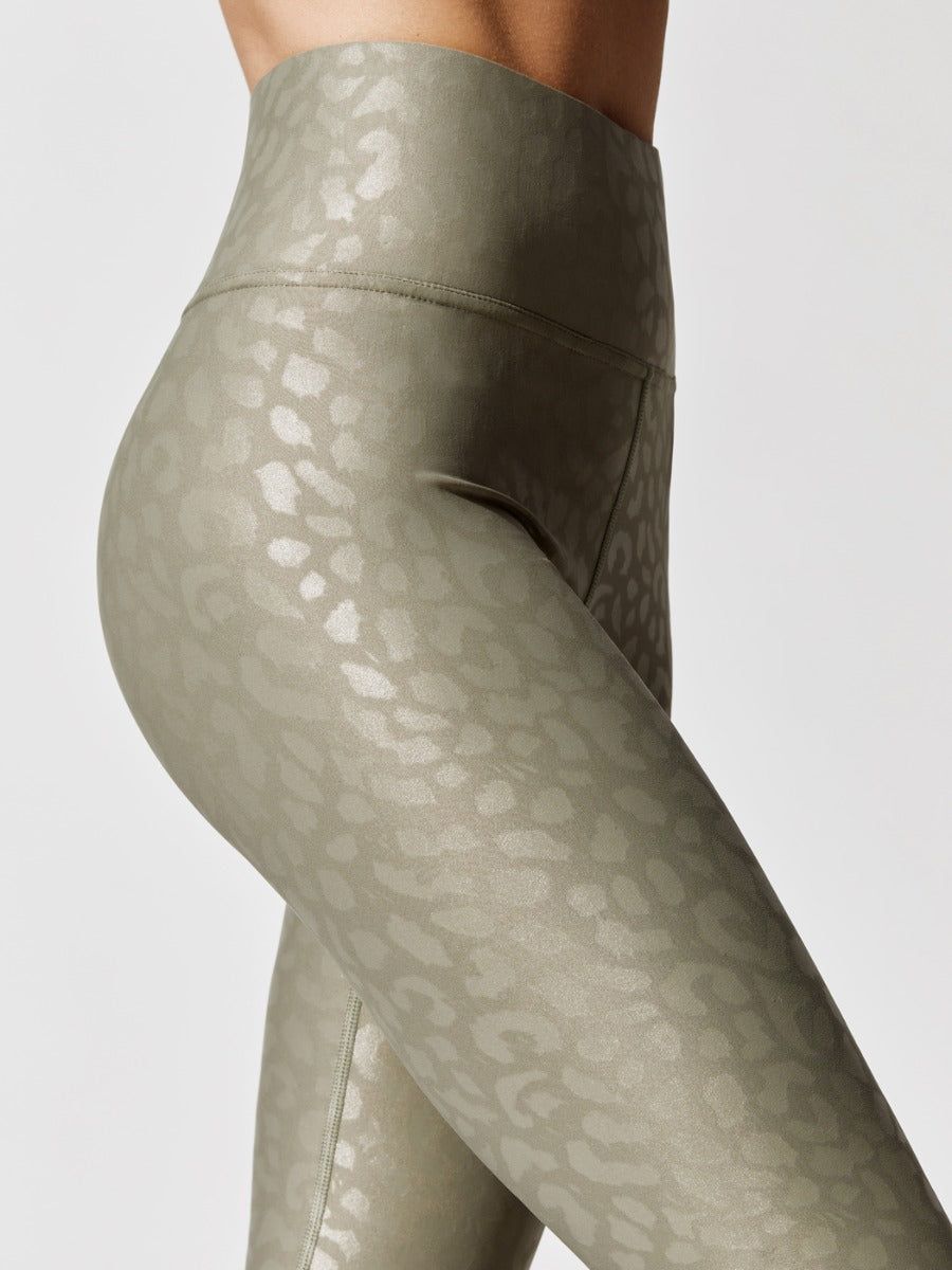 High Rise Full-length Legging in Leopard Takara Shine - Utility Green sold by Carbon38 product image thumbnail 5