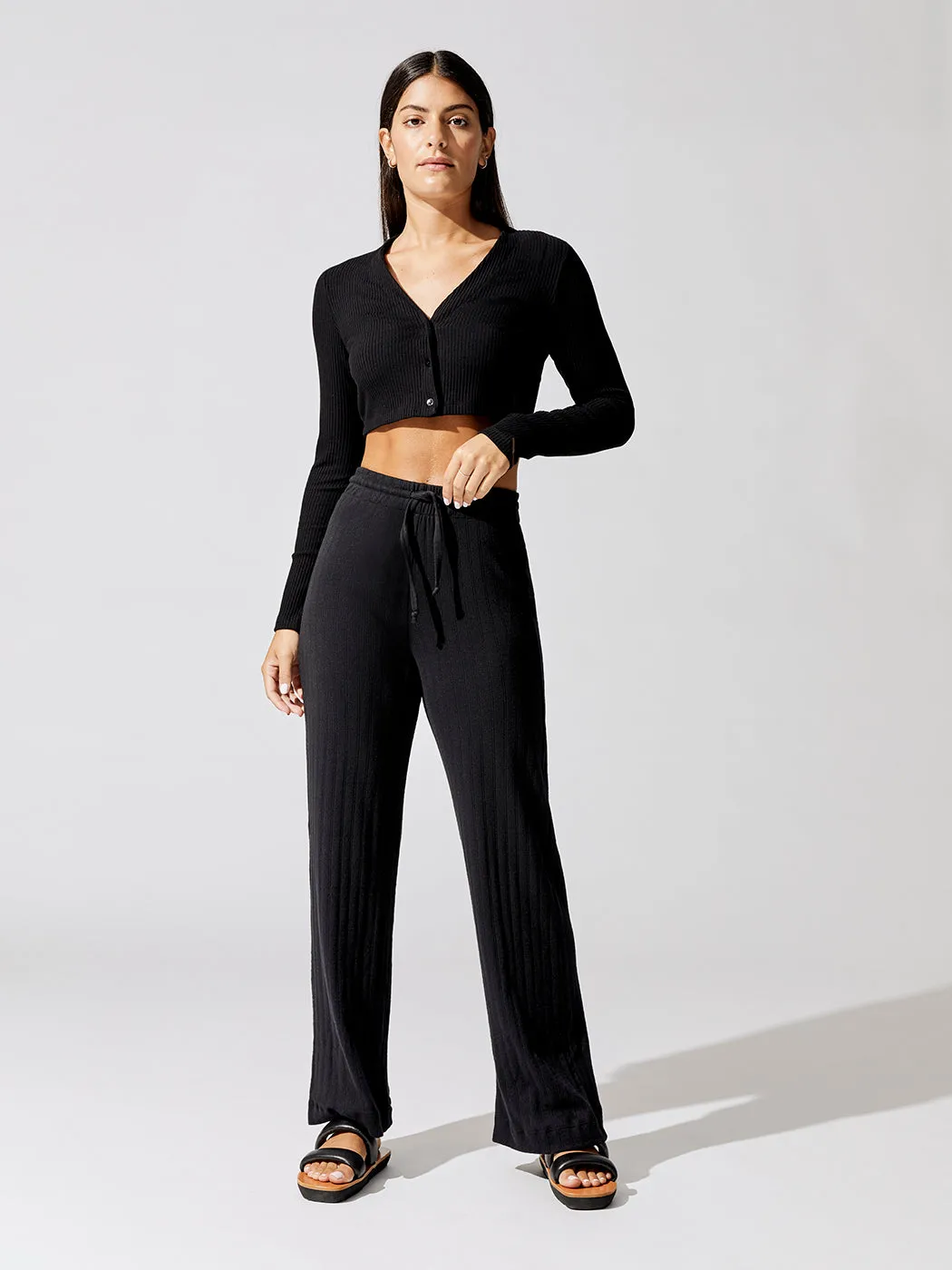 Ali Crop V Cardigan - Black sold by Carbon38 product image thumbnail 4