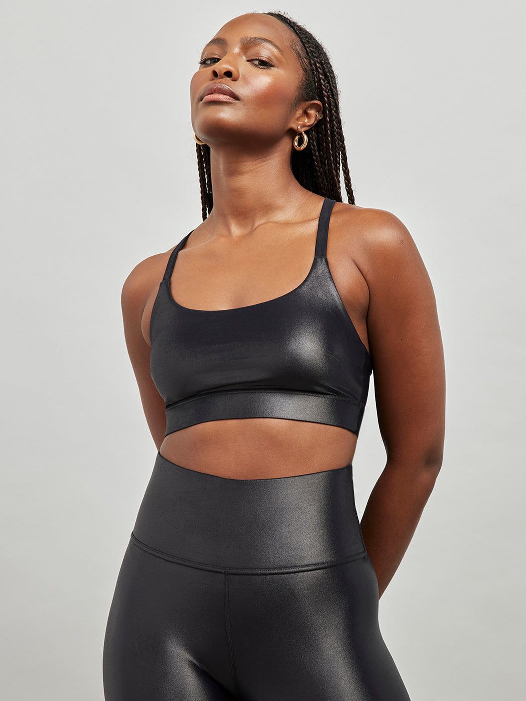 CRISS CROSS BRA AND FULL LENGTH LEGGING BUNDLE sold by Carbon38 product image thumbnail 2