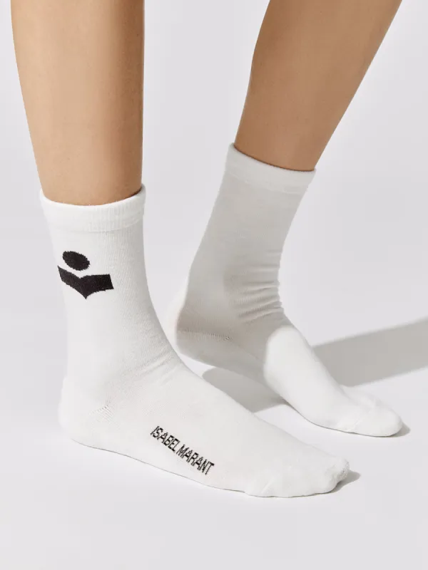Siloki Logo Socks - Faded Night sold by Carbon38