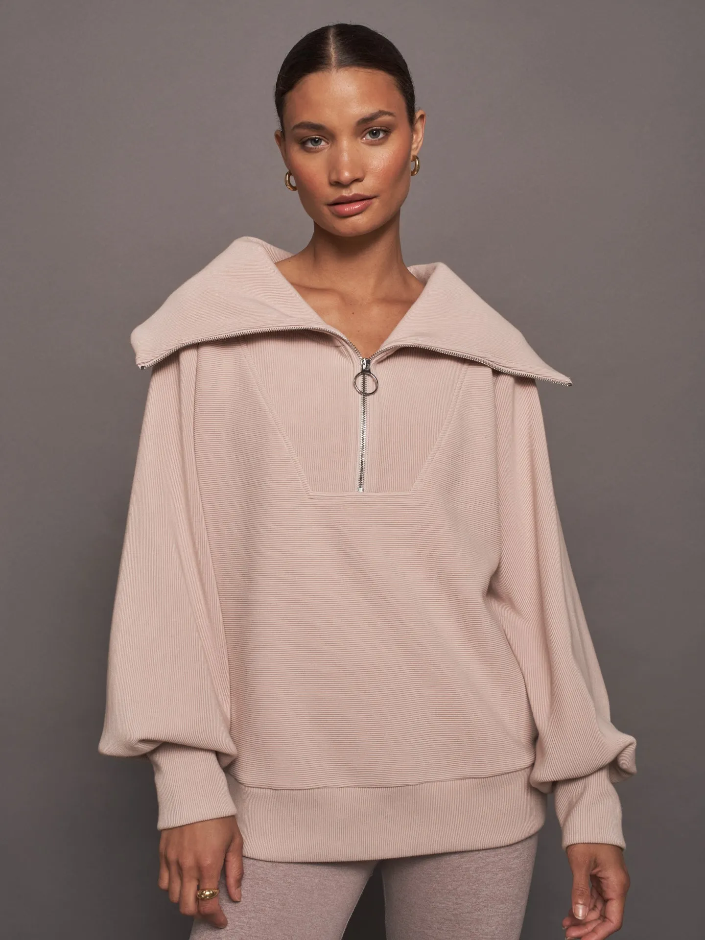 Vine Half Zip - Mushroom sold by Carbon38