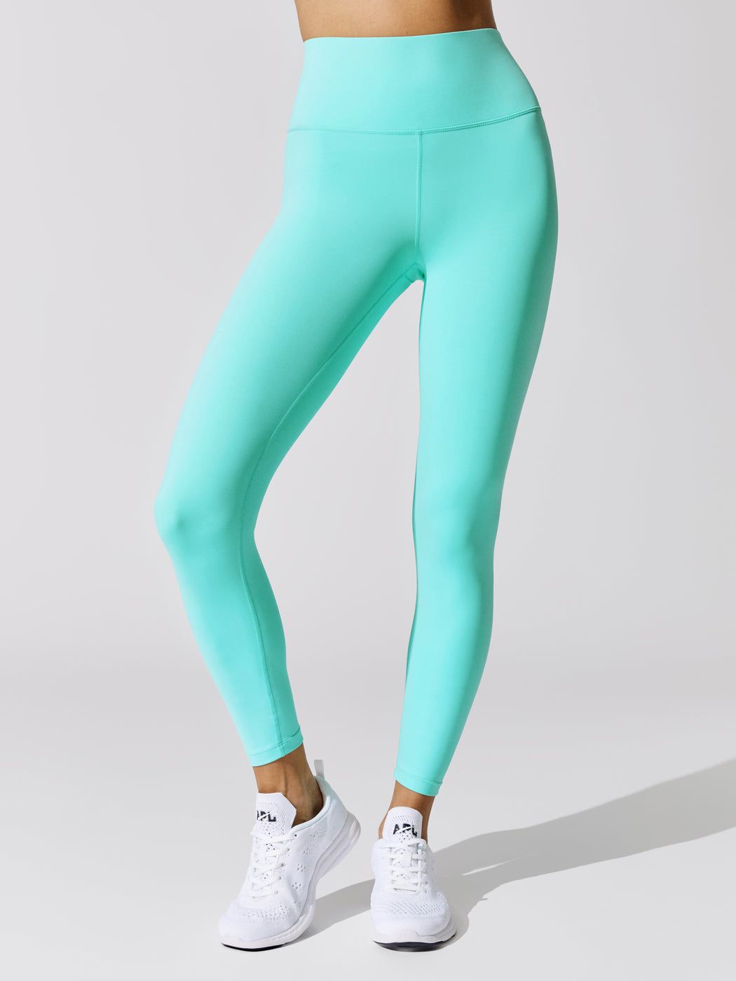 High Rise 7/8 Legging In Diamond Compression - Bright Turquoise sold by Carbon38 product image thumbnail 3