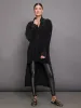 HI Low Oversized Boyfriend NK Shirt with Collar St - Black sold by Carbon38