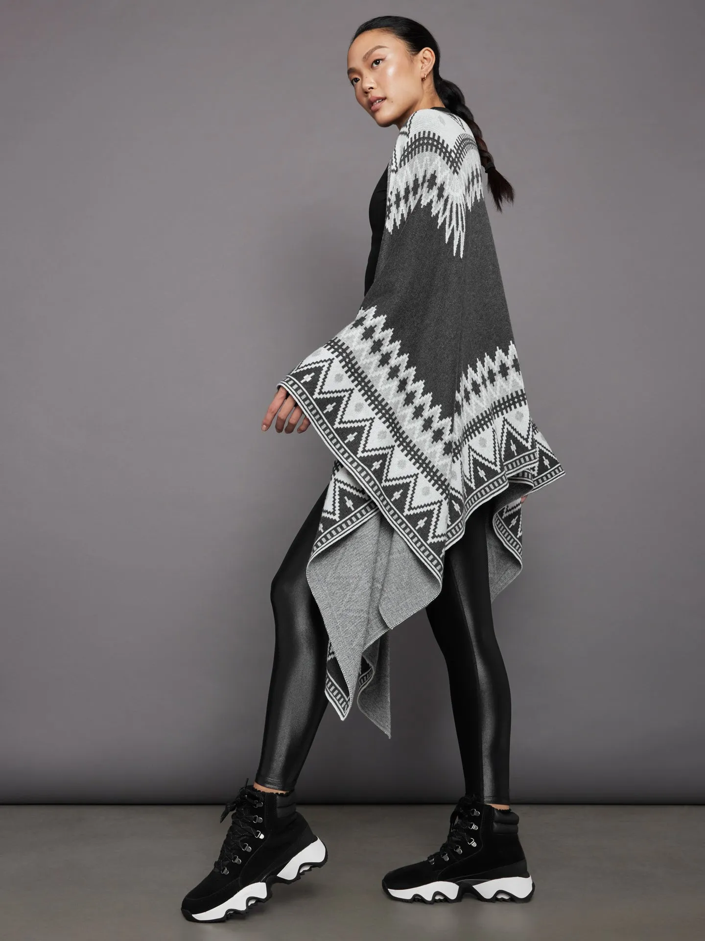 Sweater Poncho - Grey sold by Carbon38 product image thumbnail 4