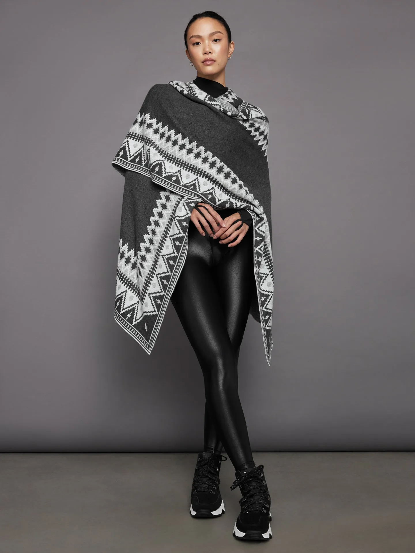 Sweater Poncho - Grey sold by Carbon38 product image thumbnail 2