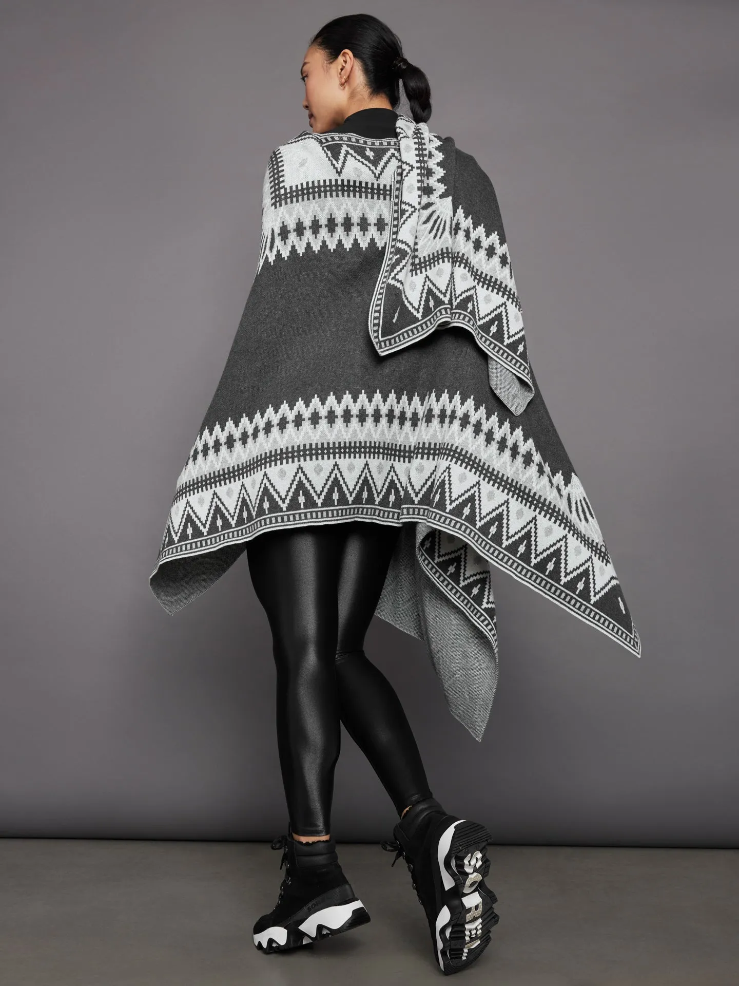 Sweater Poncho - Grey sold by Carbon38 product image thumbnail 5