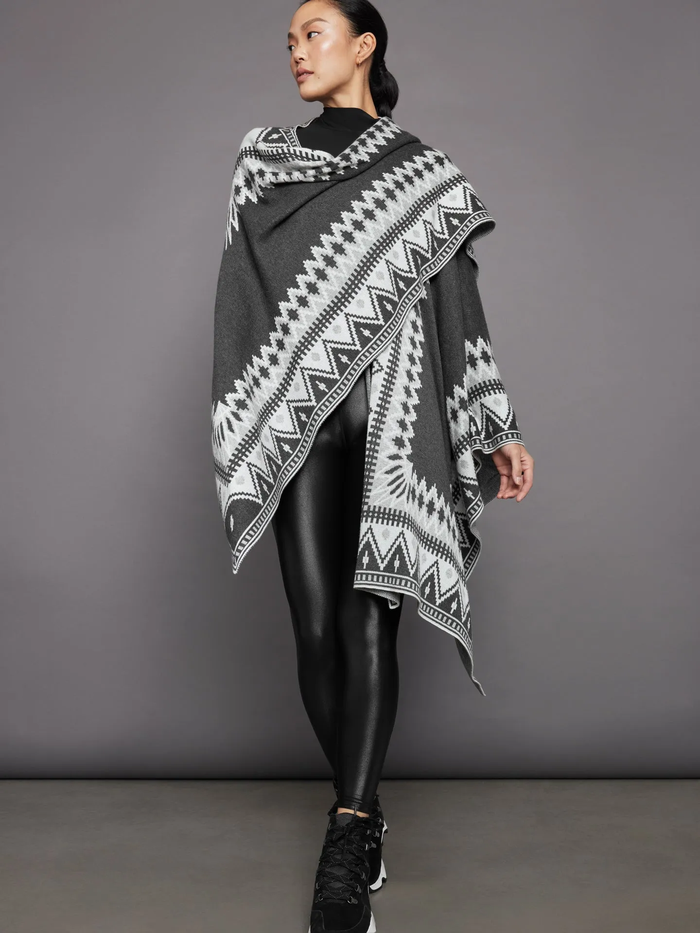 Sweater Poncho - Grey sold by Carbon38 product image thumbnail 3