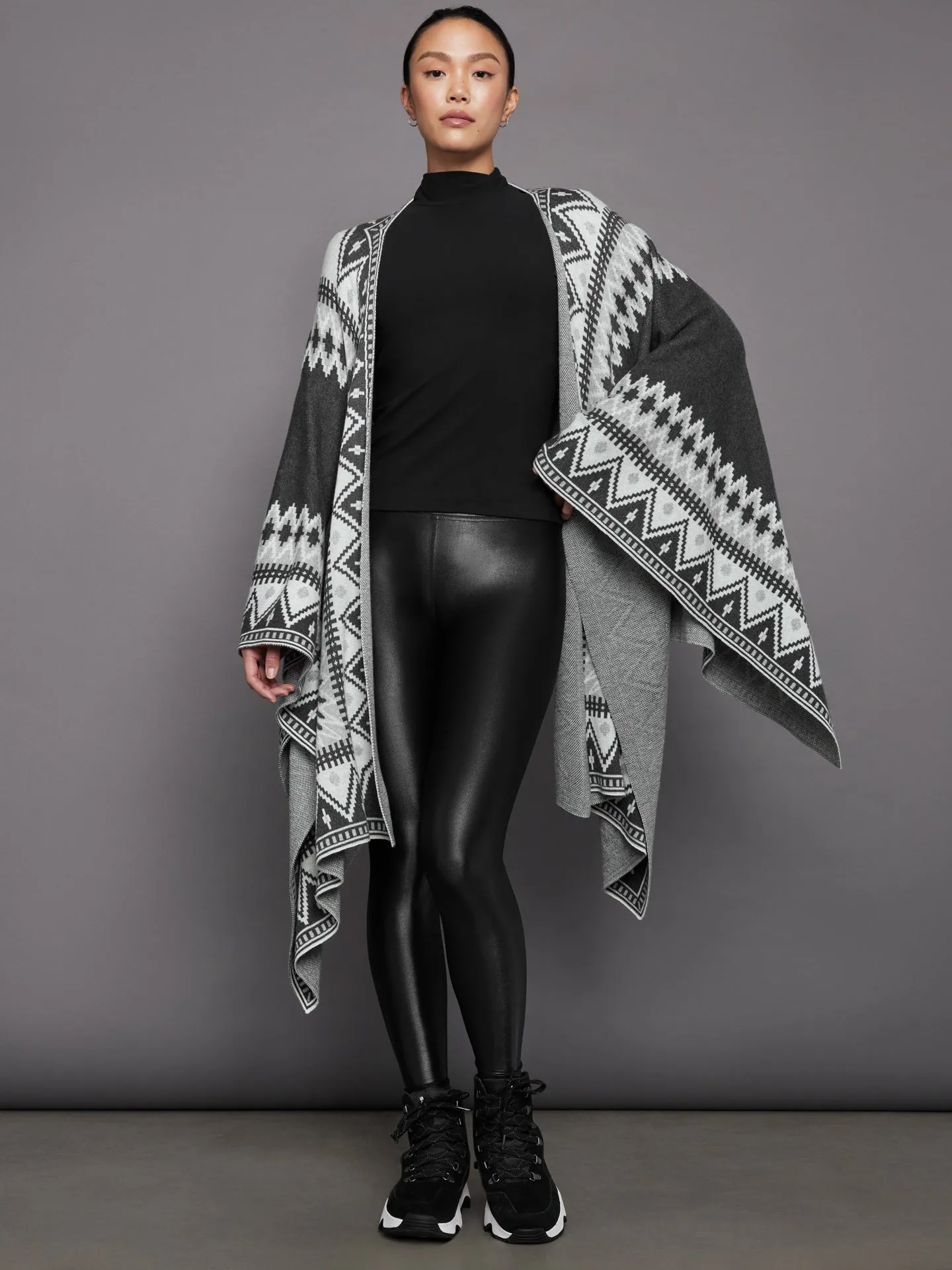 Sweater Poncho - Grey sold by Carbon38