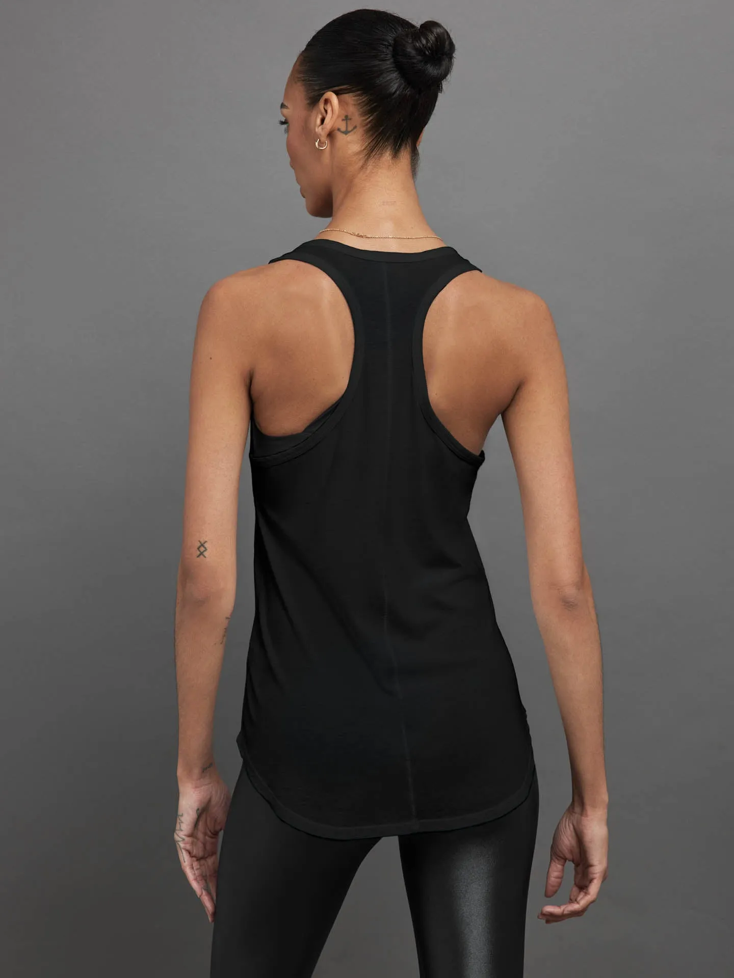 Long RacerBack Tank - Black sold by Carbon38 product image thumbnail 2