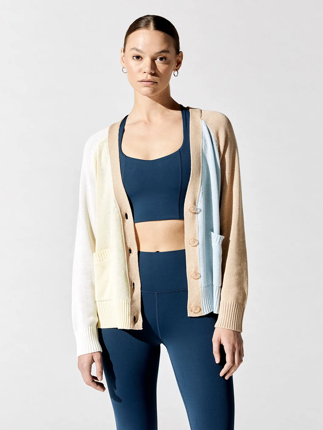 Contrast Cardigan - Oat Multi sold by Carbon38