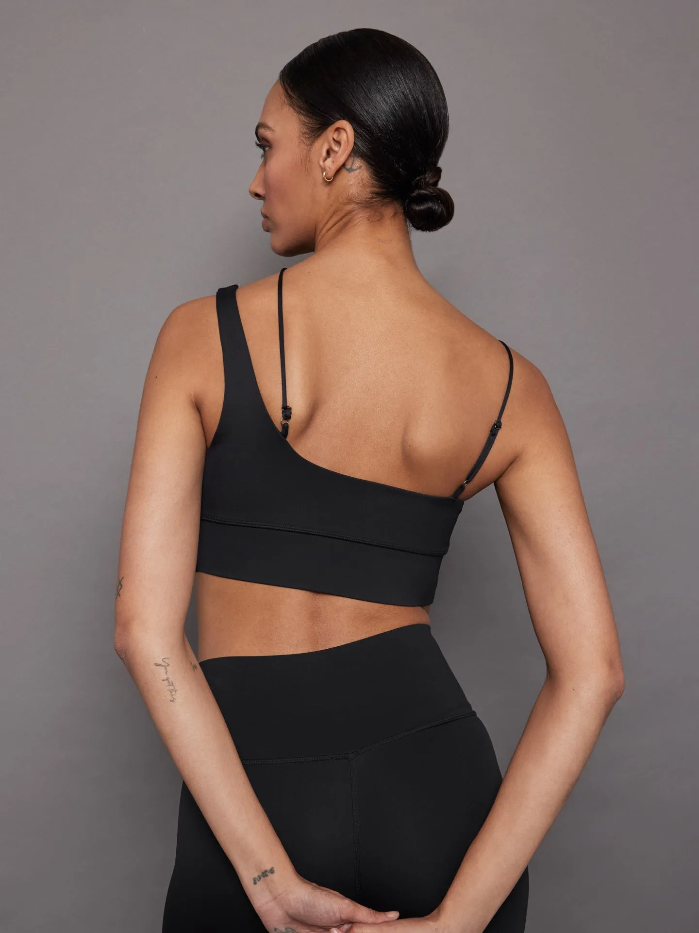 Asymmetrical Strappy Bra in Diamond Compression - Black sold by Carbon38 product image thumbnail 5