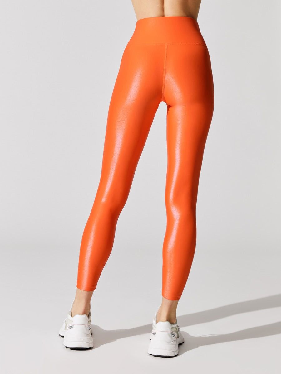 High Rise 7/8 Legging in Takara Shine - Electric Orange sold by Carbon38 product image thumbnail 3