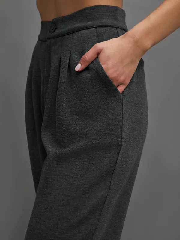 INTERLOCK TROUSER PANT -  CHARCOAL HEATHER sold by Carbon38