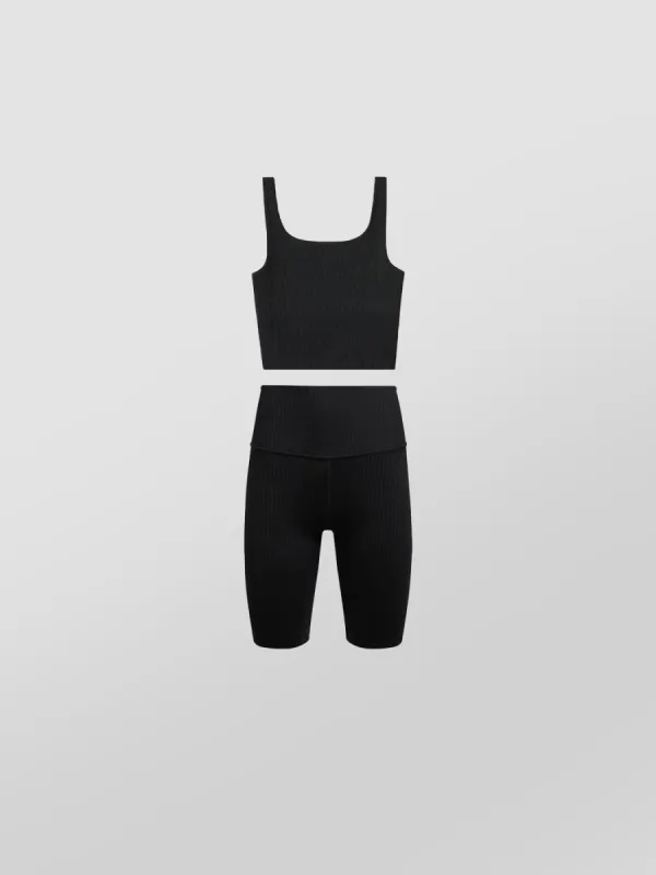 RIBBED TANK + BIKER SHORT BUNDLE made by Carbon38