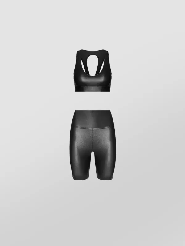 ACTION BRA 2.0 + HIGH RISE BIKER SHORT IN TAKARA SHINE BUNDLE sold by Carbon38