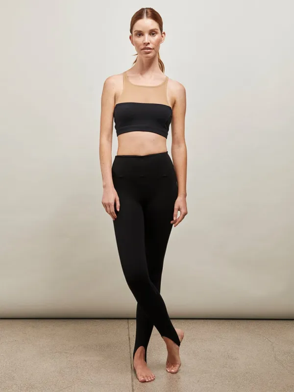 MESH RACERBACK BRA - BLACK sold by Carbon38