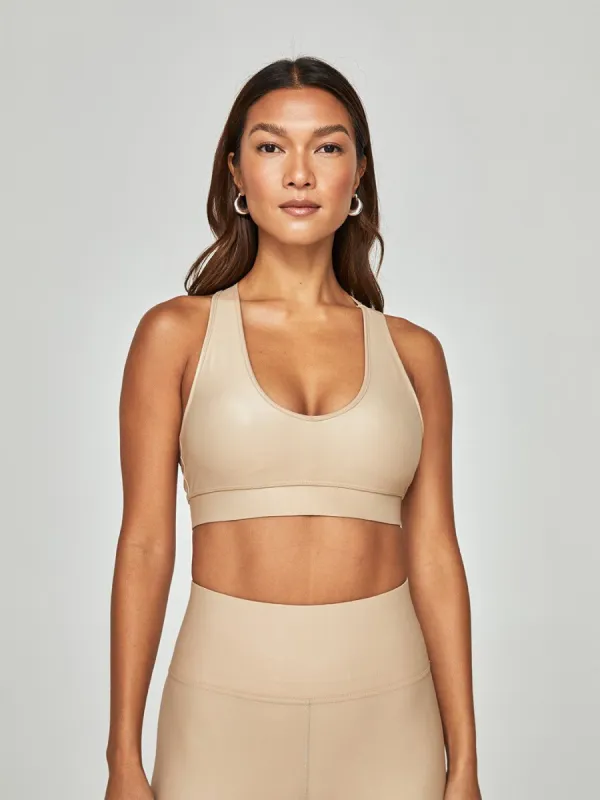 Action Bra 2.0 in Takara Shine - Sandy Tan sold by Carbon38