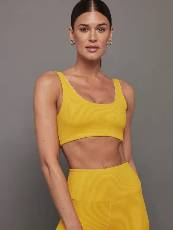 Ribbed Bra - Old Gold sold by Carbon38