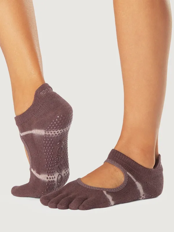 Full Toe Bellarina Grip Socks - Quartz Wave Stripe sold by Carbon38