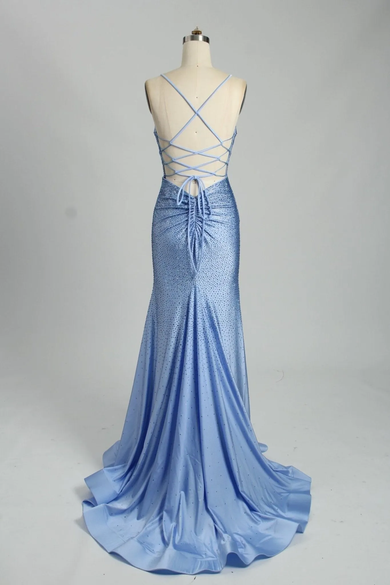 Poppy Light Blue Rhinestone Long Prom Dress sold by Cargo product image thumbnail 2