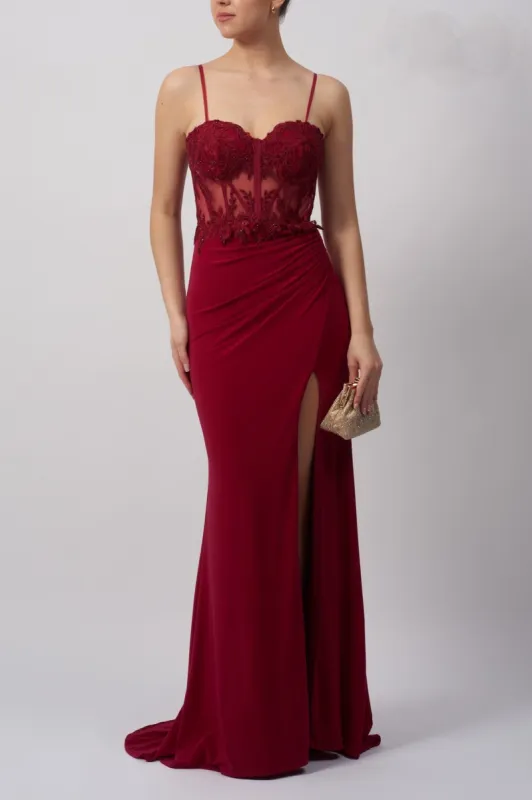 Berry Mascara MC123211 Corset Jersey Prom Dress sold by Cargo
