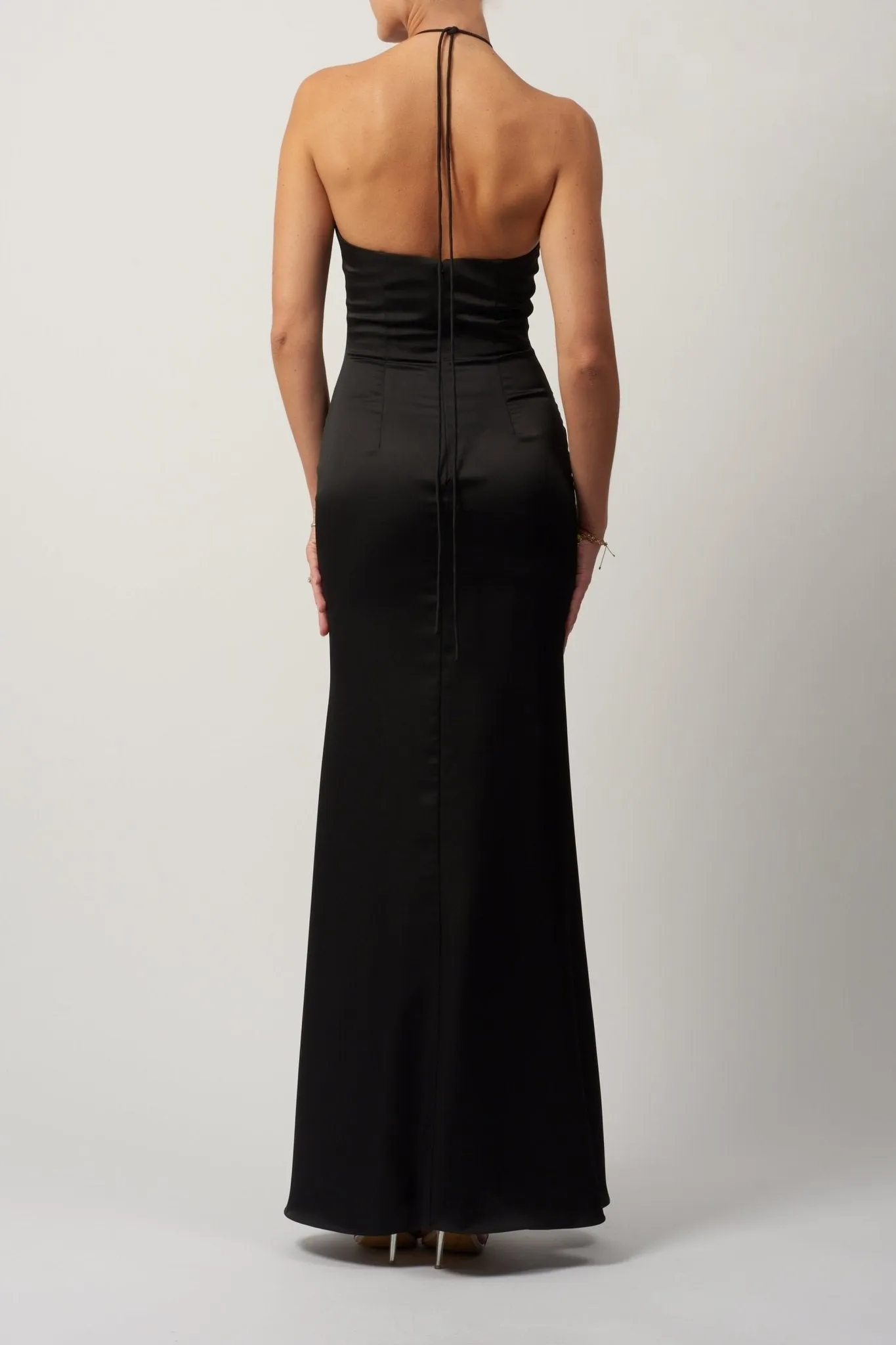 BLACK Satin formal evening dress Mascara MC192032 sold by Cargo product image thumbnail 2