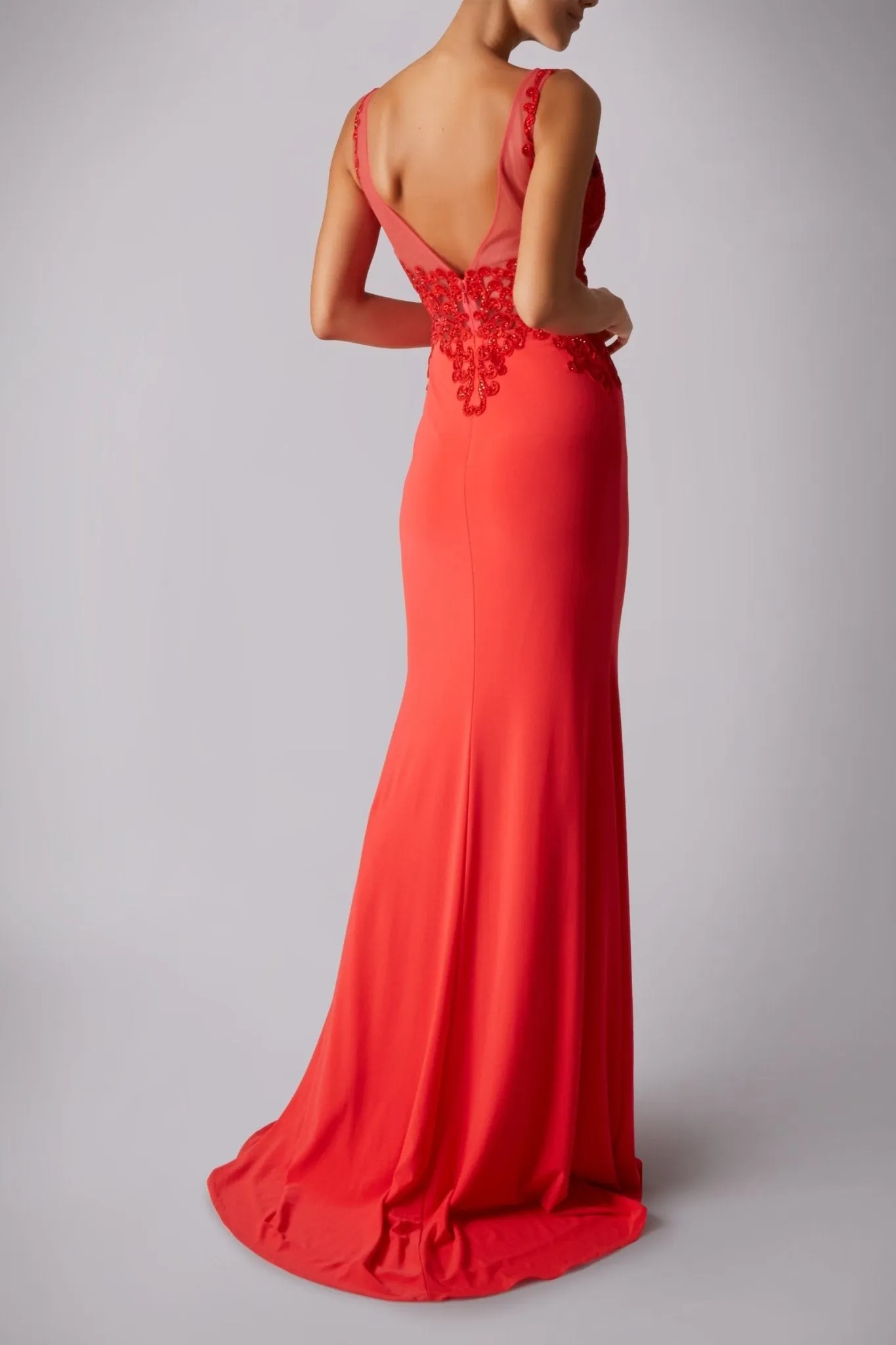 Forest Green Lace Embellished Plunge Dress MC186053 sold by Cargo product image thumbnail 2