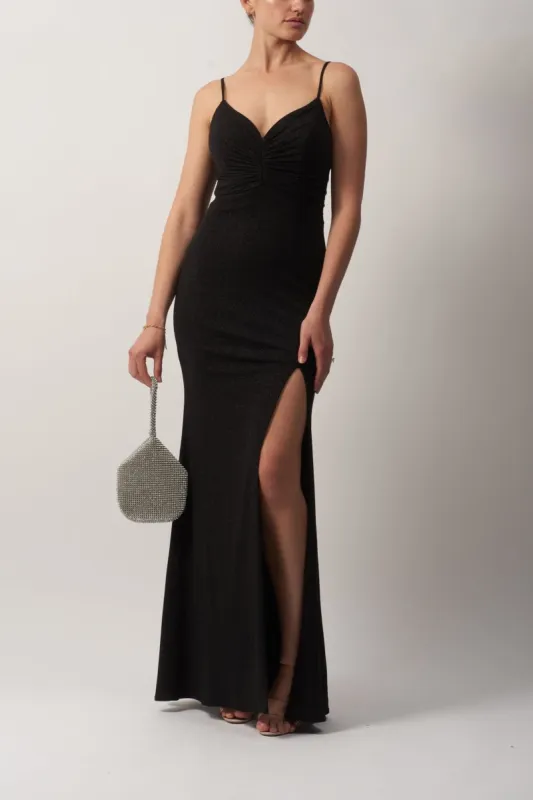BLACK Pleated Jersey Dress MC191032 sold by Cargo