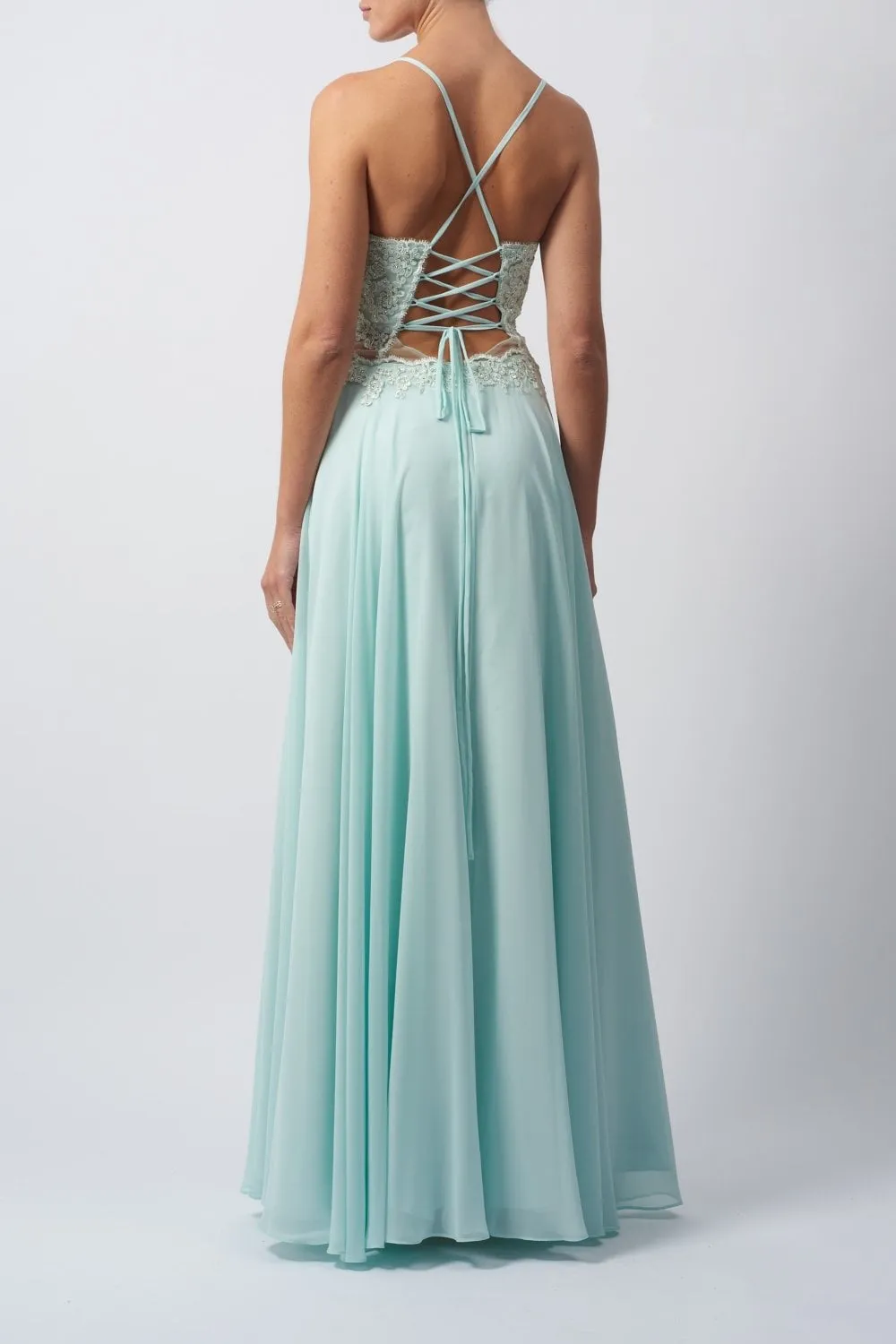 NAVY MC122055 Tie Back Chiffon Prom Dress sold by Cargo product image thumbnail 2
