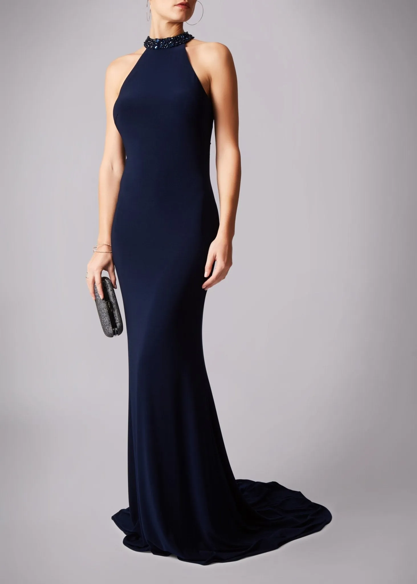 Navy Mascara Tear Drop Back Gown MC181206P sold by Cargo