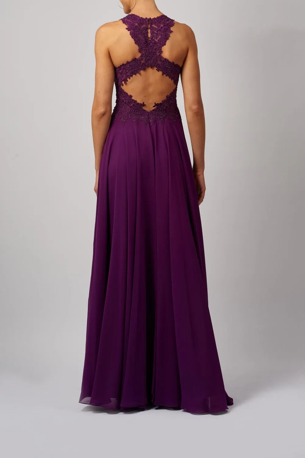 Navy lace embellished open back dress MC181437 sold by Cargo product image thumbnail 2