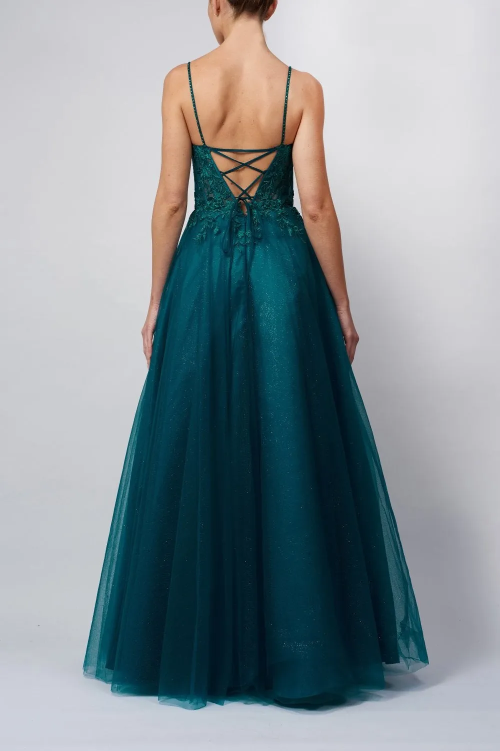 Mascara Red Tulle Glitter Ballgown MC119511 sold by Cargo product image thumbnail 2