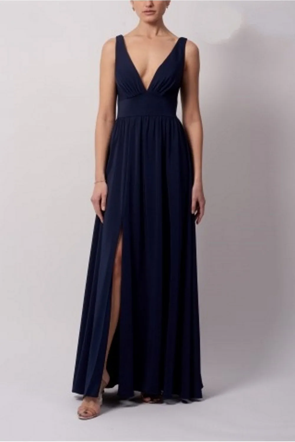 NAVY Satin Band Maxi Dress Mascara London MC191020 sold by Cargo