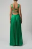 Emerald Green Full skirt Cross back Dress MC221033 sold by Cargo