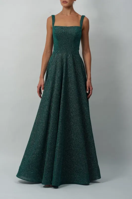 Forest Green MC119515 Lurex Ballgown sold by Cargo