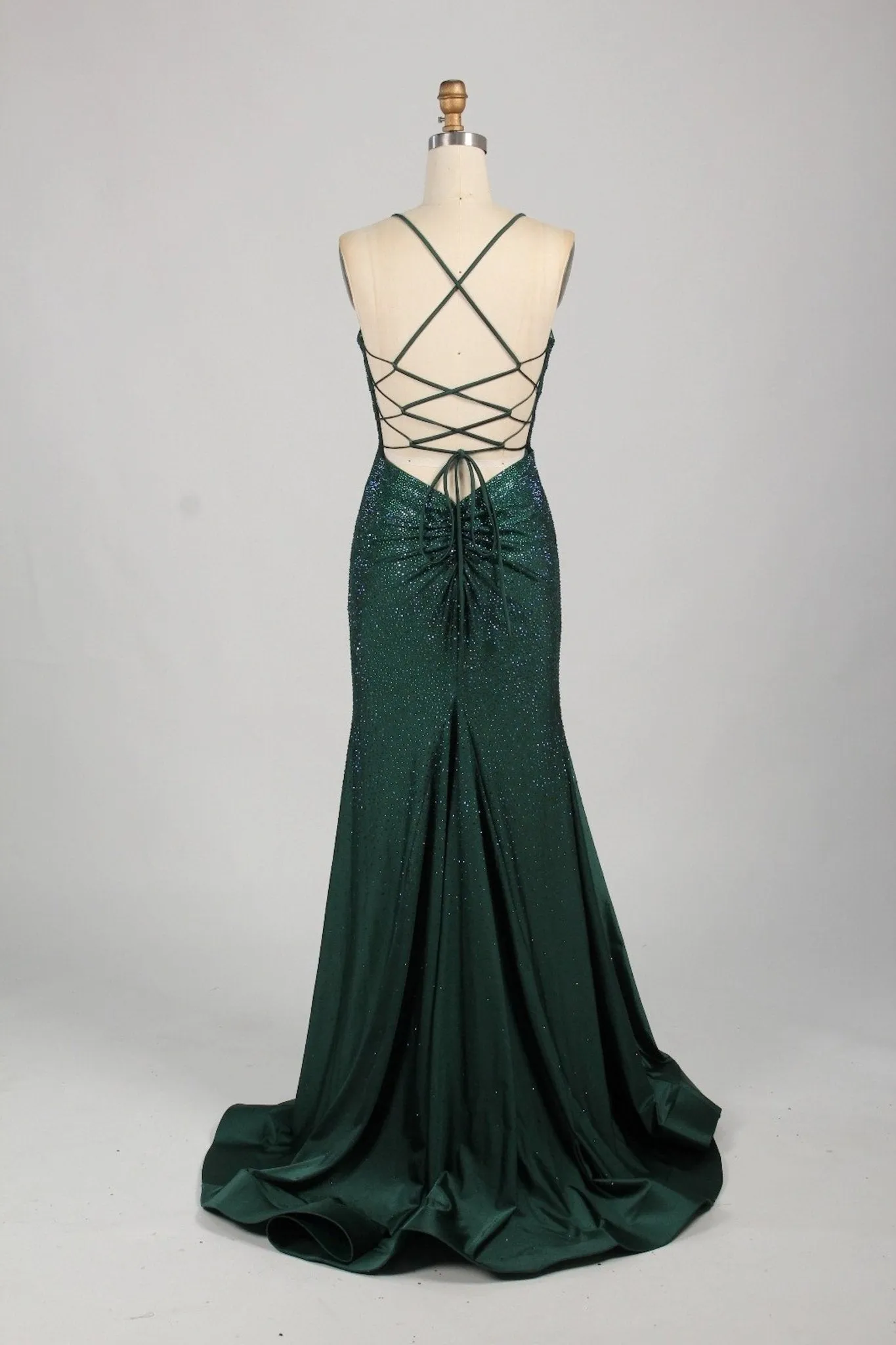 Poppy Green Rhinestone Long Evening Dress sold by Cargo product image thumbnail 2