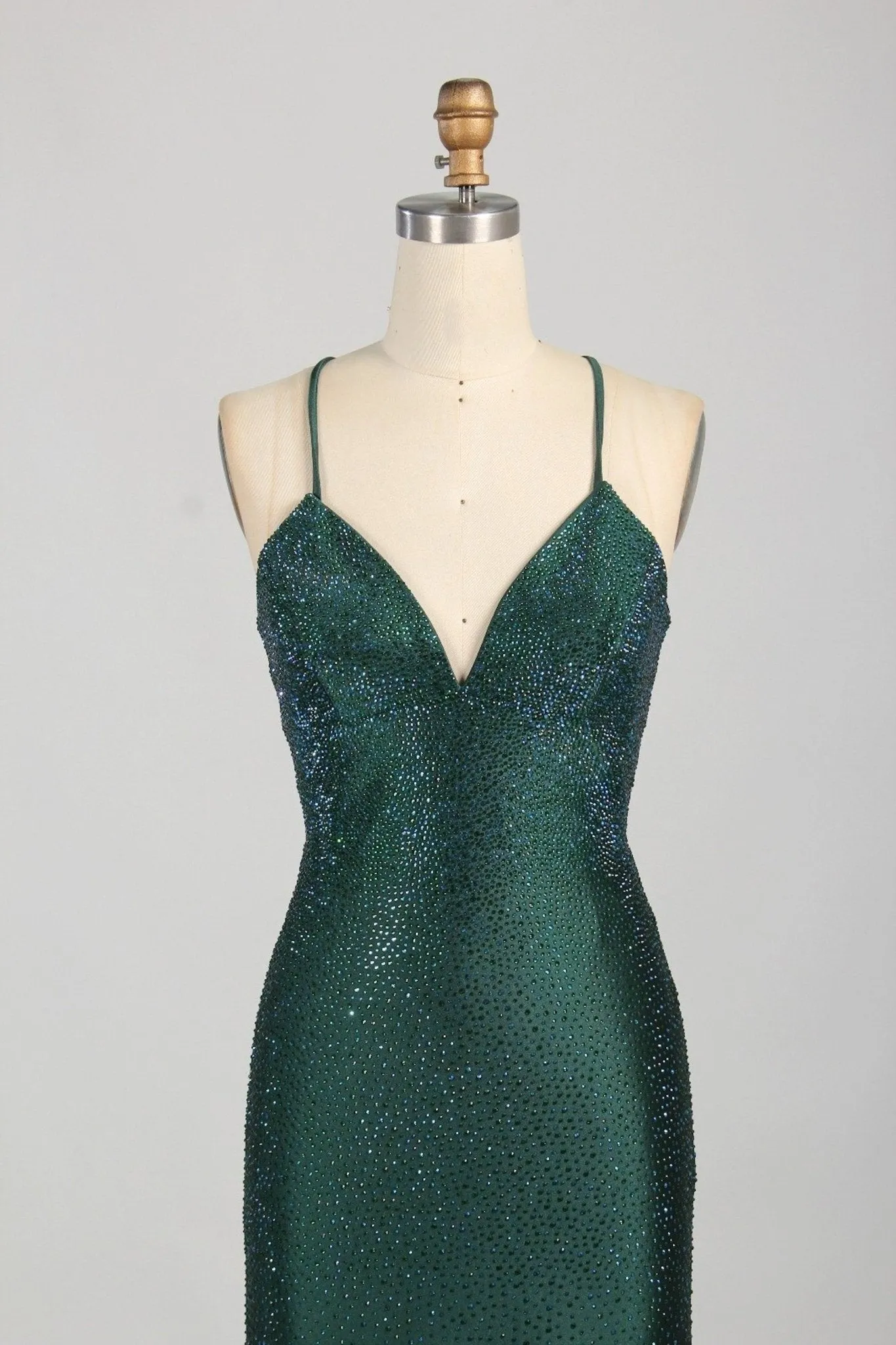 Poppy Green Rhinestone Long Evening Dress sold by Cargo product image thumbnail 3