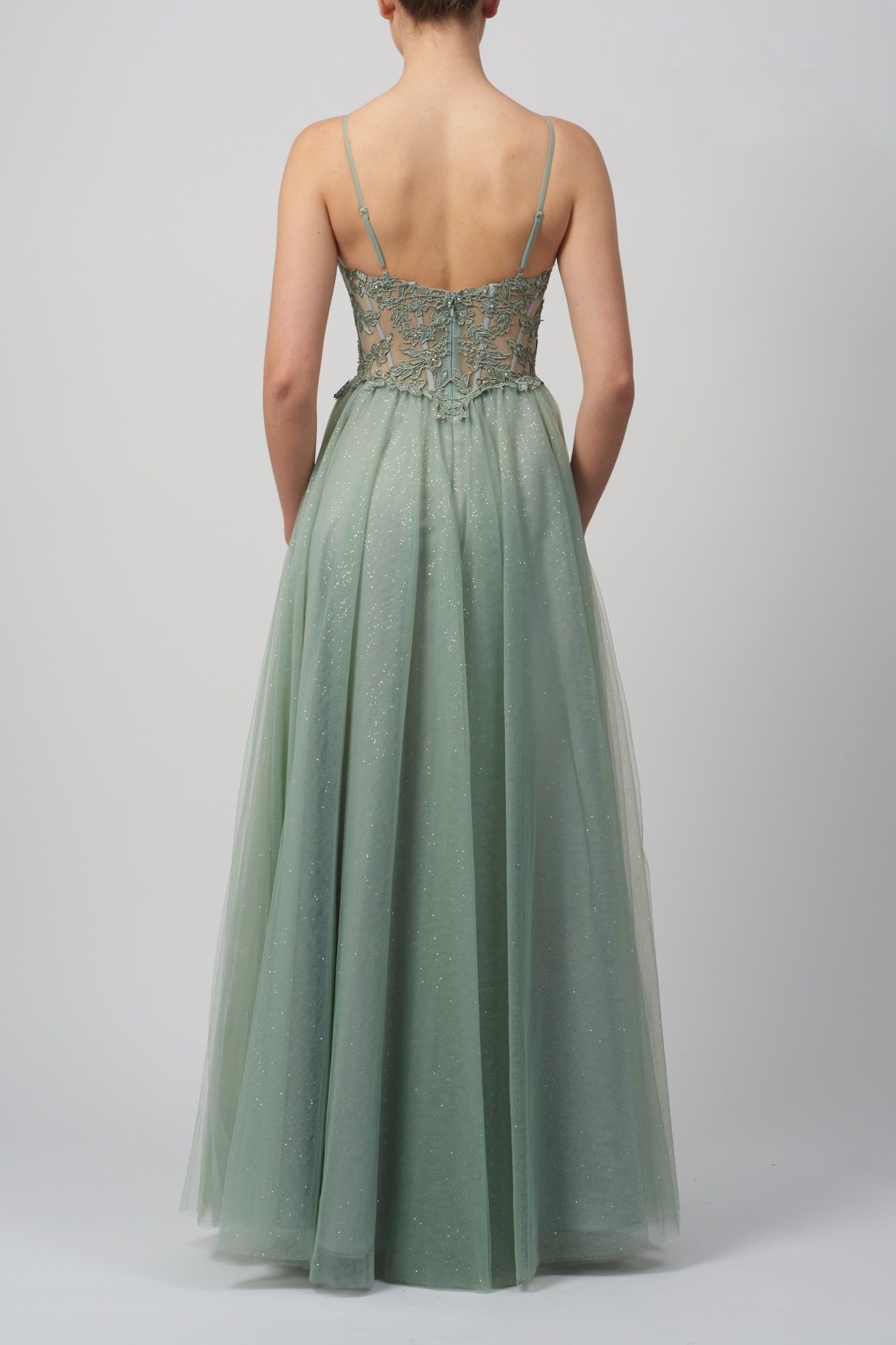 Mascara MC12312 Corset Tulle Prom Dress Misty Green sold by Cargo product image thumbnail 2