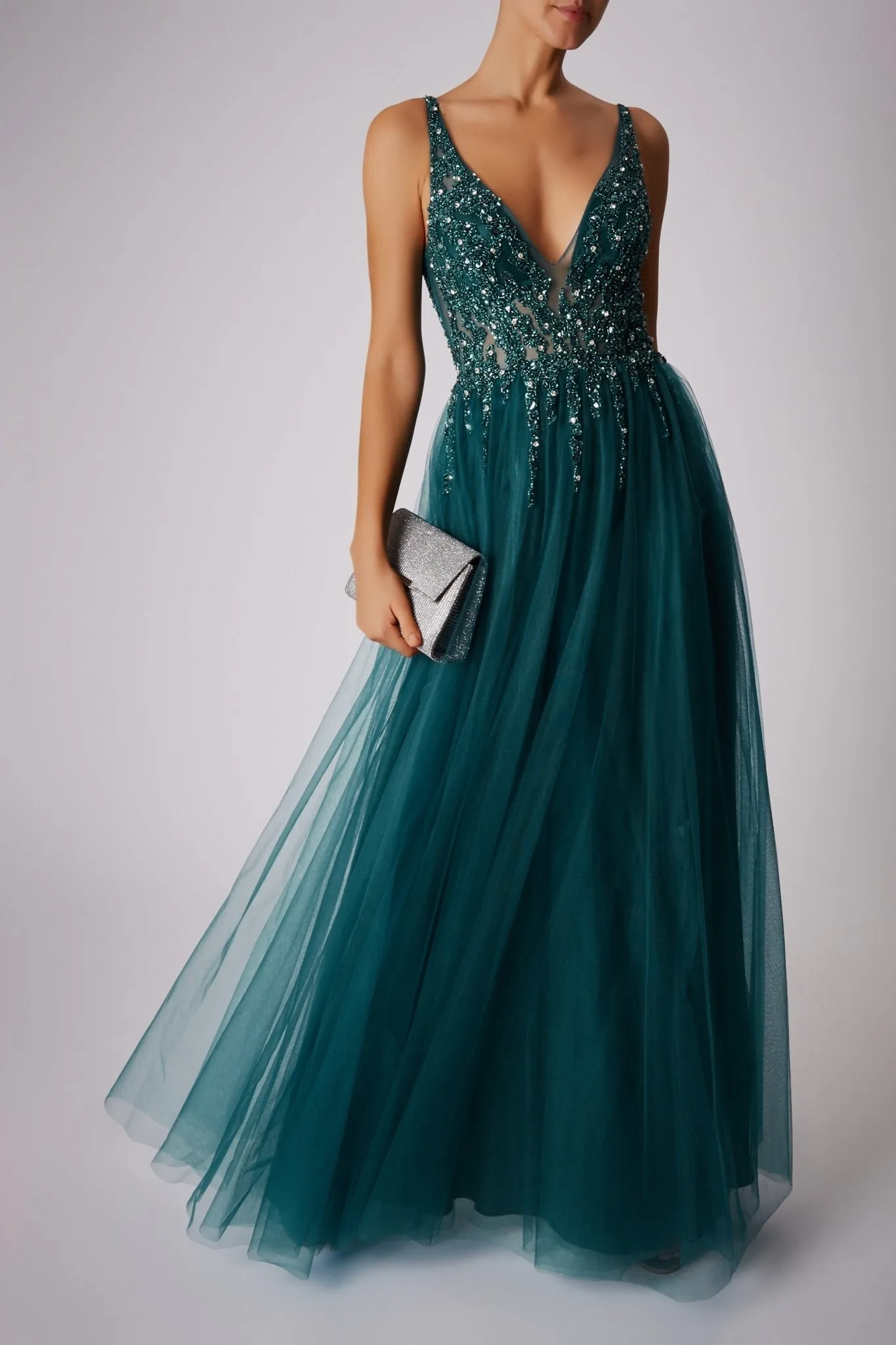 Forest Green Tulle Prom Dress Mascara MC186017 sold by Cargo