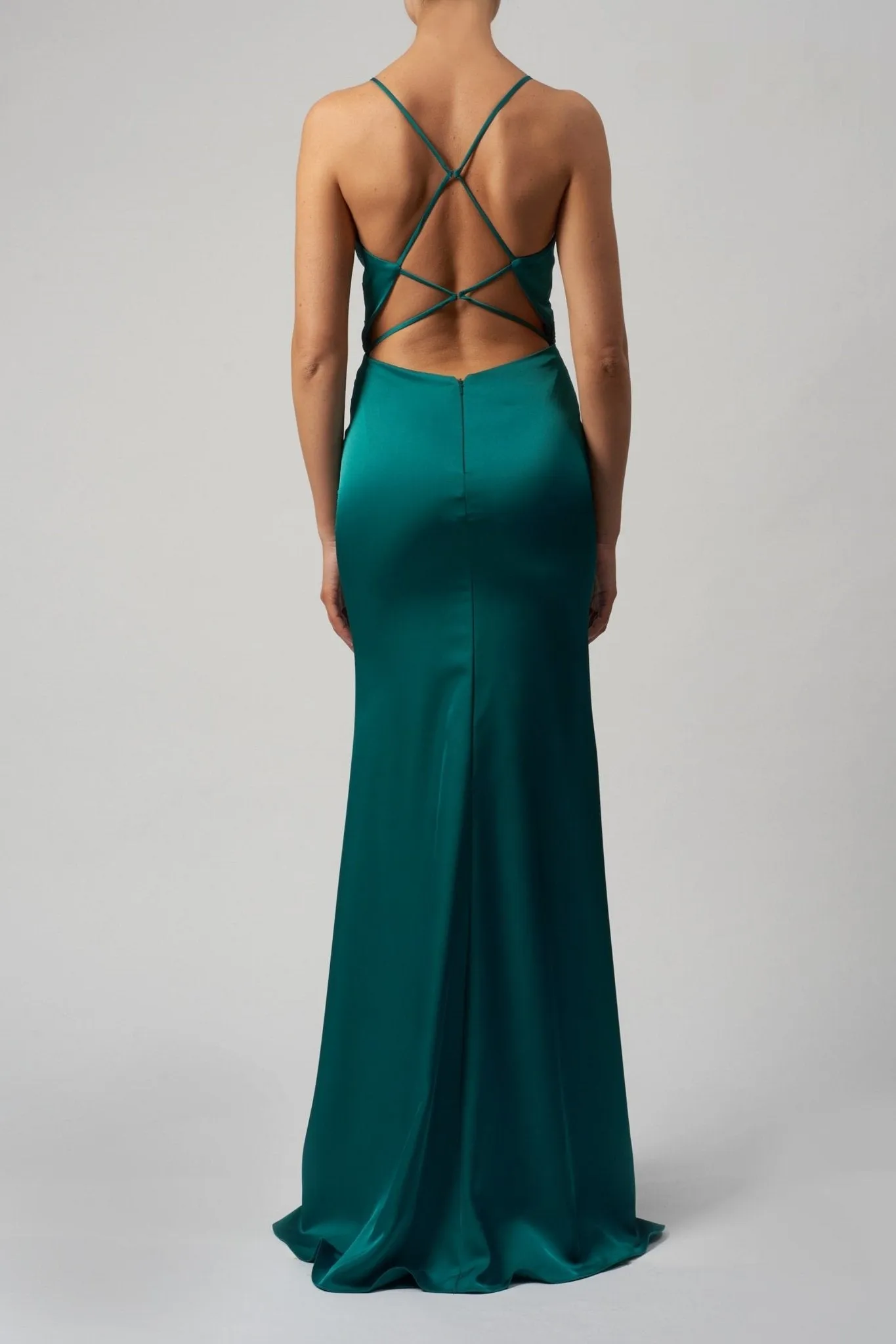 Red Satin Strap Back Dress MC191014 sold by Cargo product image thumbnail 2