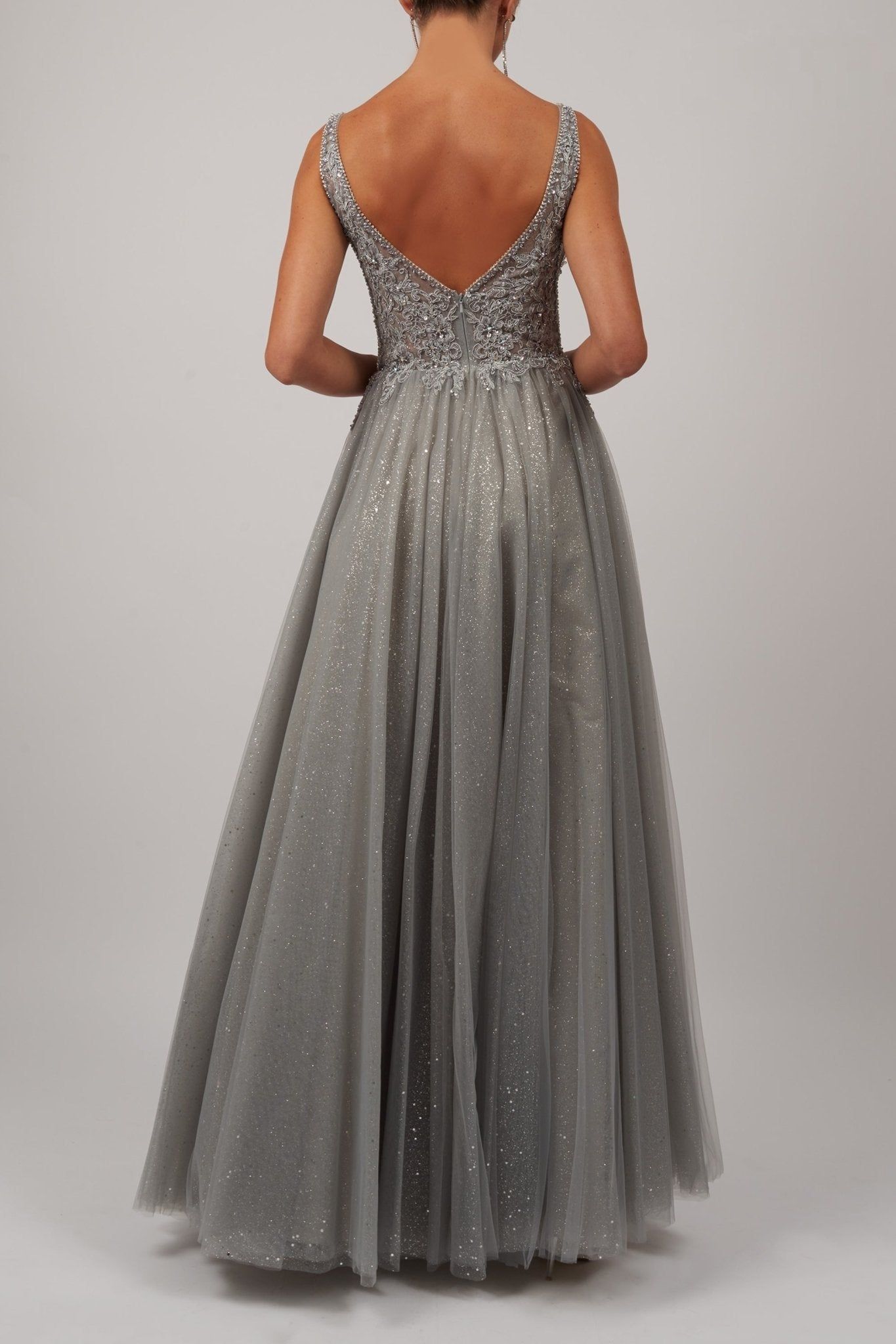 Navy MC11921 embellished tulle & glitter dress sold by Cargo product image thumbnail 2