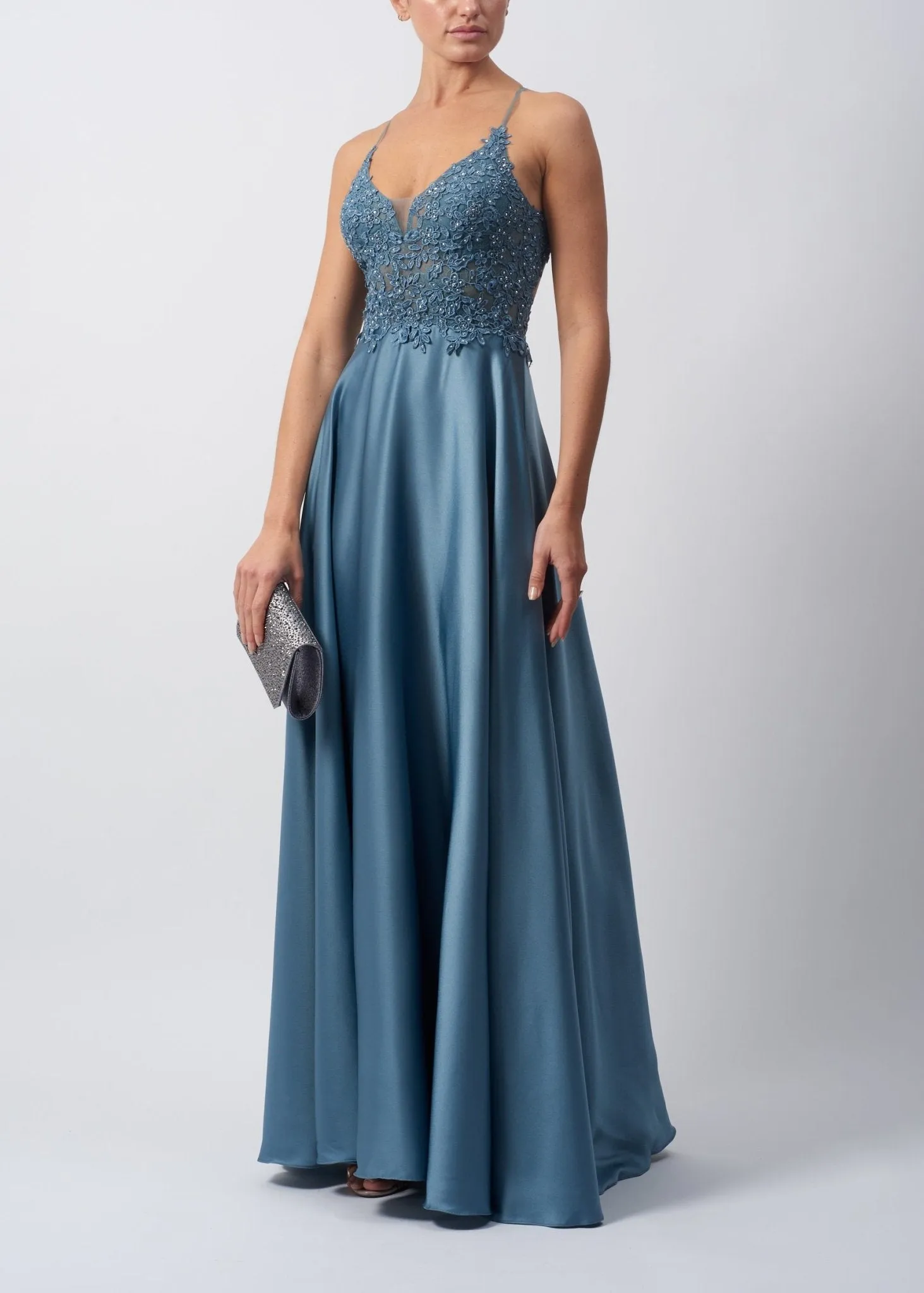 Mascara London MC122027 Dew Satin Prom Dress sold by Cargo