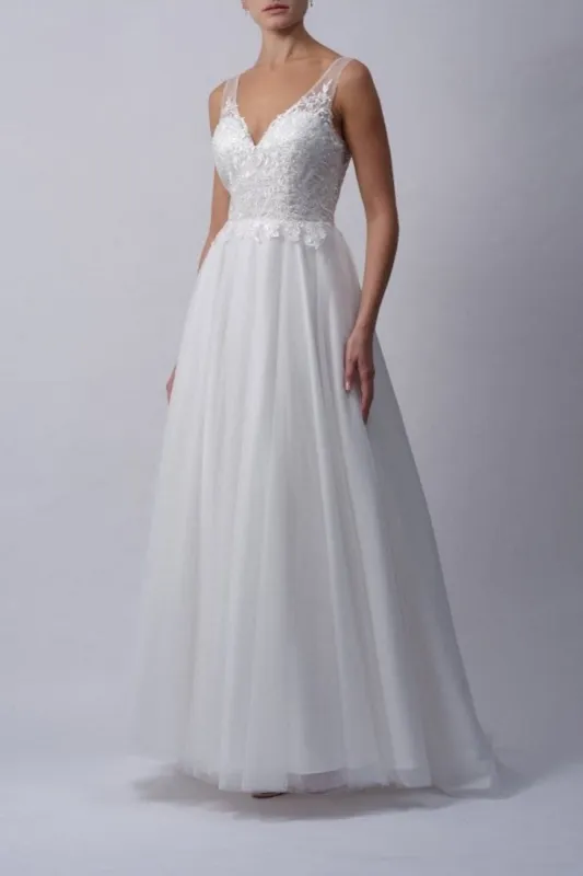 Ivory Lace Embroidered Wedding Dress MC3112953 sold by Cargo