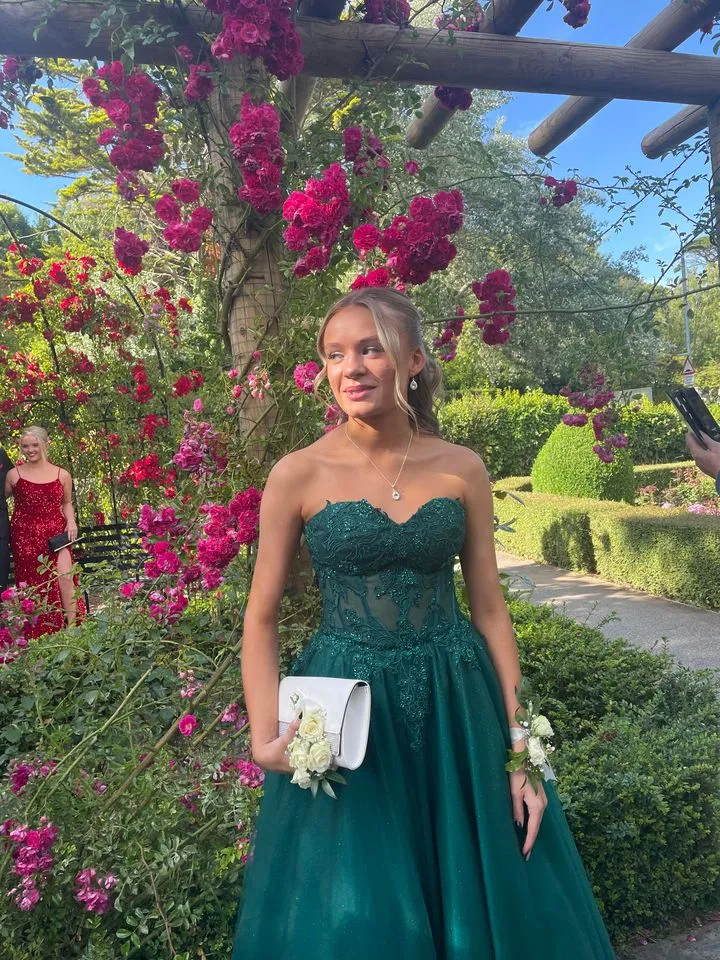 LEAH Forest Green Sweetheart Corset Dress sold by Cargo product image thumbnail 5