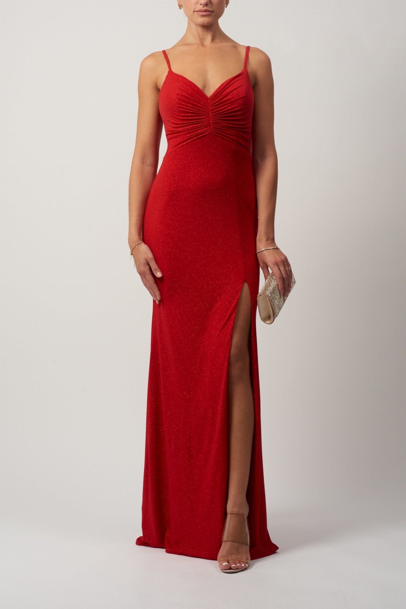 RED Pleated Jersey Dress MC191032 sold by Cargo