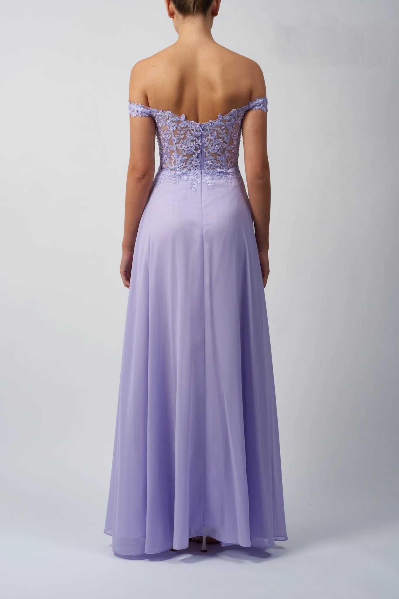 Mascara MC119311 Navy Bardot Chiffon Dress sold by Cargo product image thumbnail 2