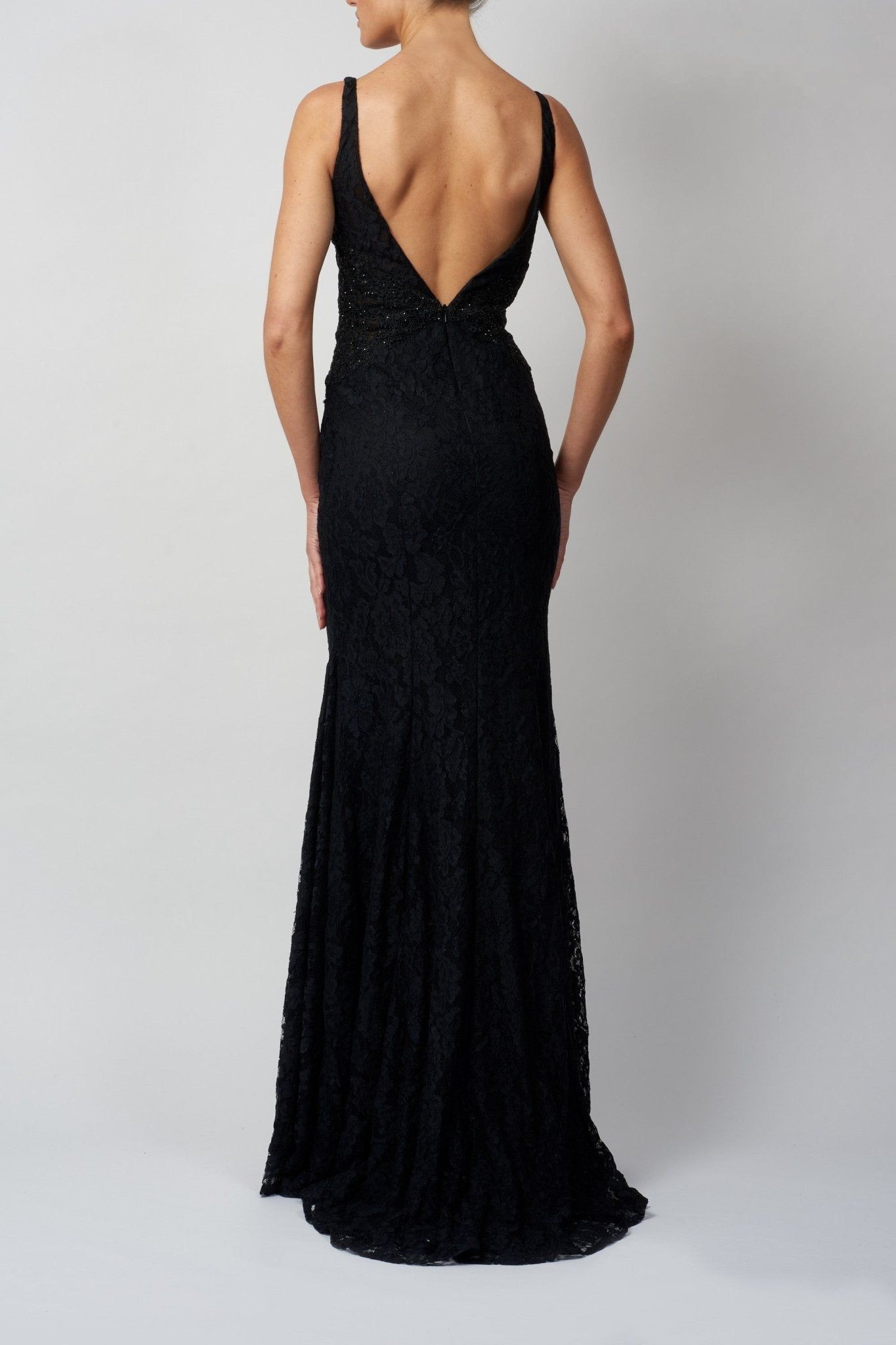 Black Lace & Beaded Fishtail evening gown MC119526 sold by Cargo product image thumbnail 2