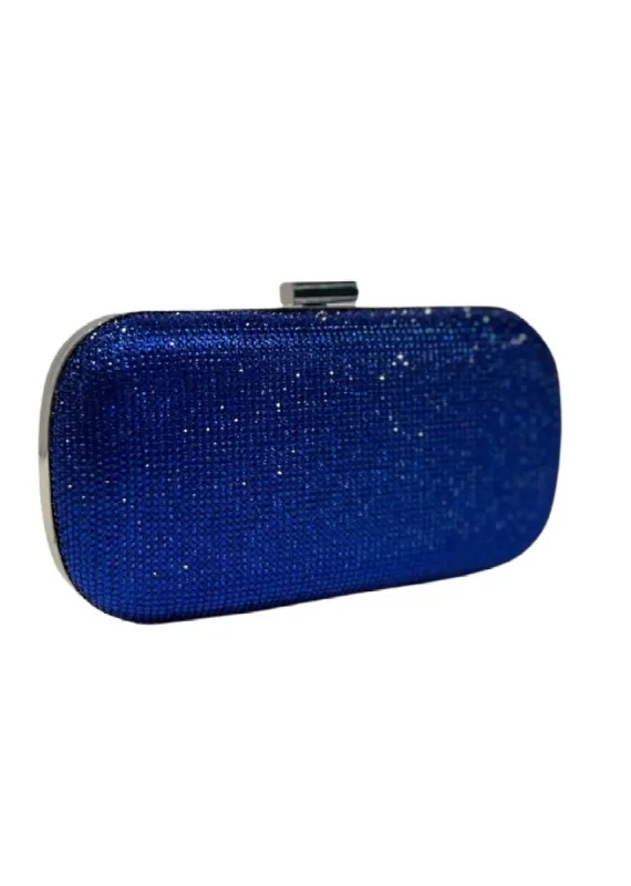 Mascara Royal Blue Diamante Clutch Bag CB61195 sold by Cargo
